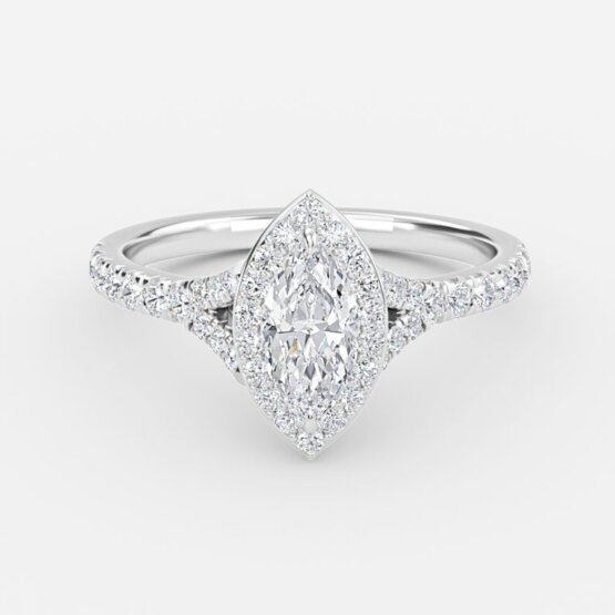 marquise engagement ring with halo