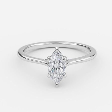 Valencia Marquise Hidden Halo Engagement Ring