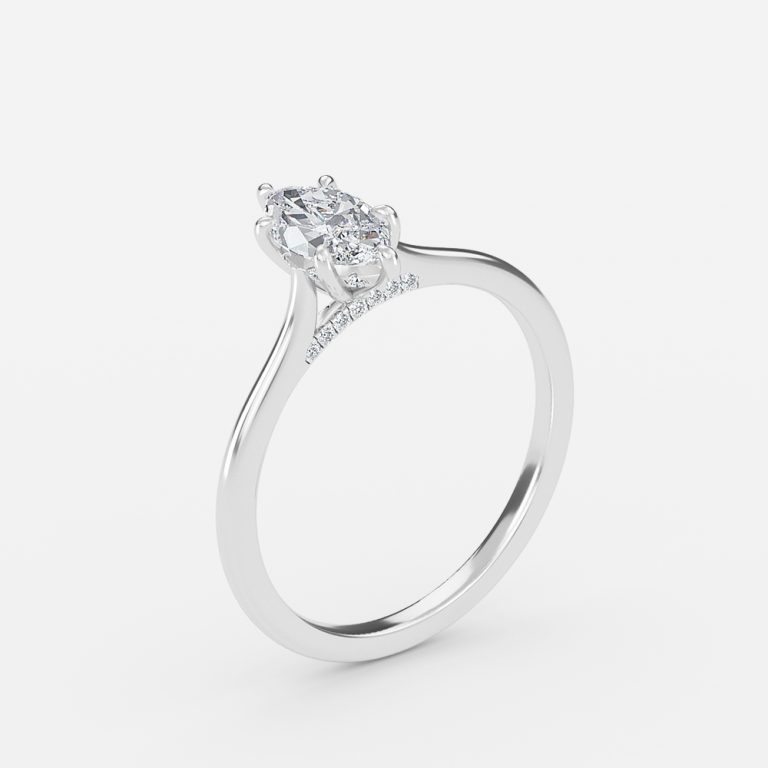 marquise solitaire hidden halo