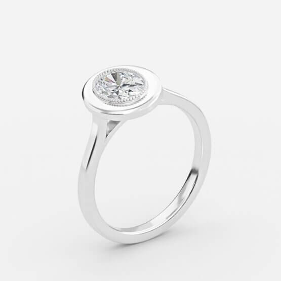 oval bezel unique ring