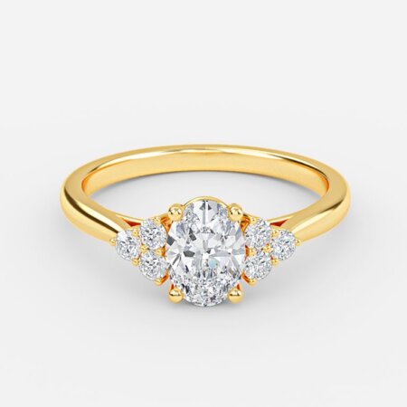 Anika Oval Cluster Engagement Ring
