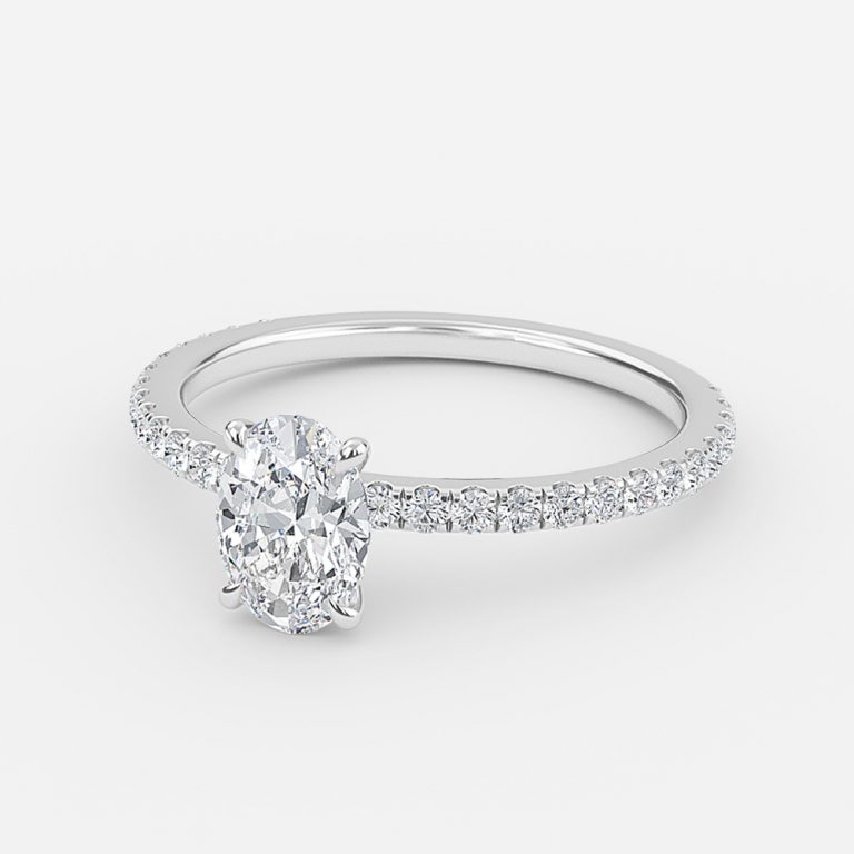 oval cut diamond dainty ring
