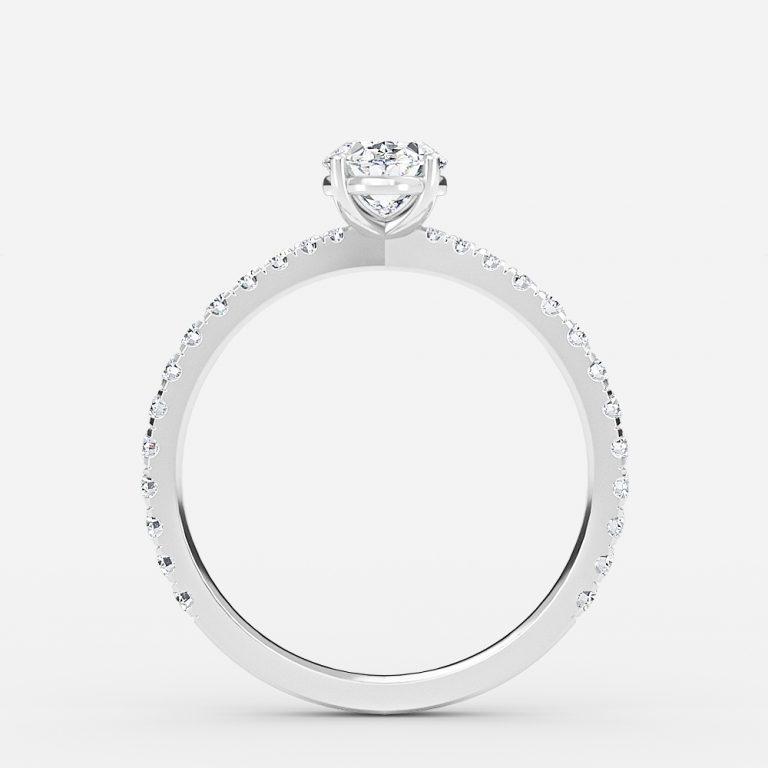 oval cut diamond ring band for women