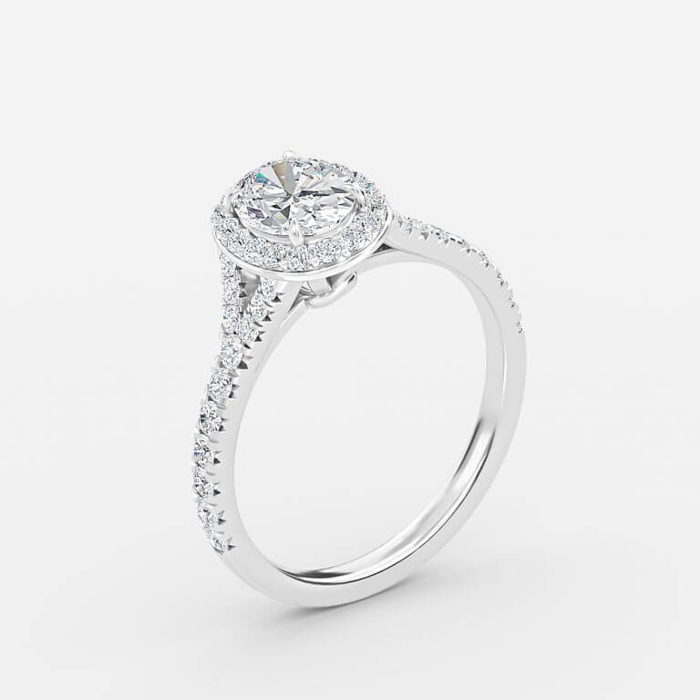 oval cut halo engagement ring