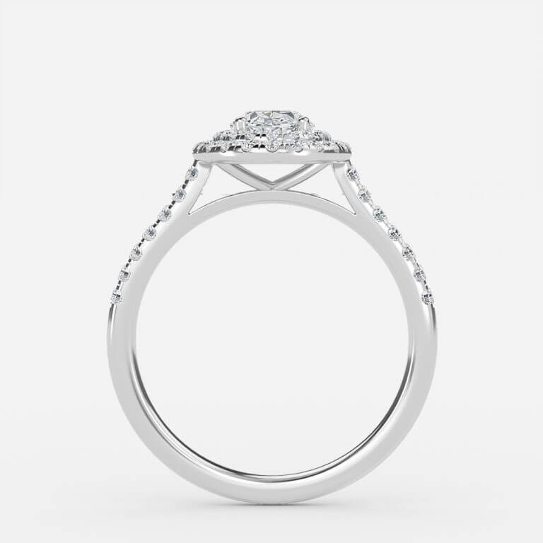 oval cut halo wedding rings