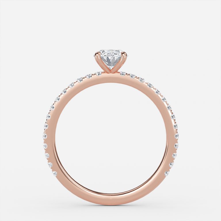 oval engagement rings dainty band