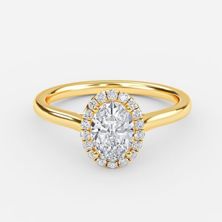 Levi Oval Halo Engagement Ring