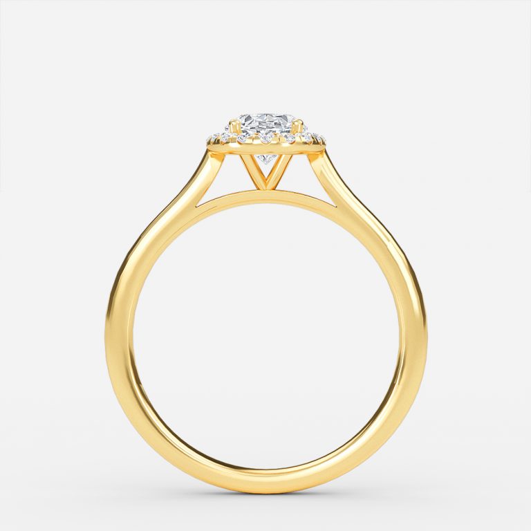 oval halo engagement ring yellow gold
