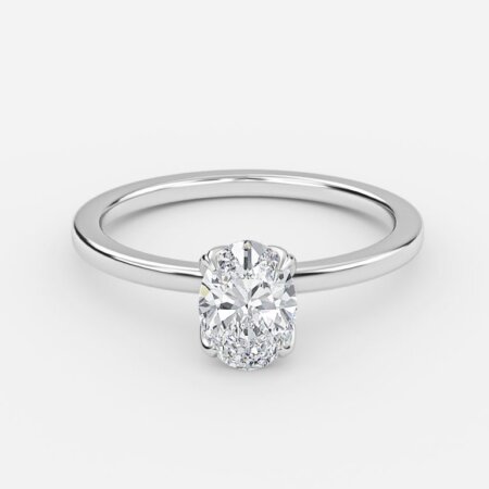Kolm Oval Solitaire Engagement Ring