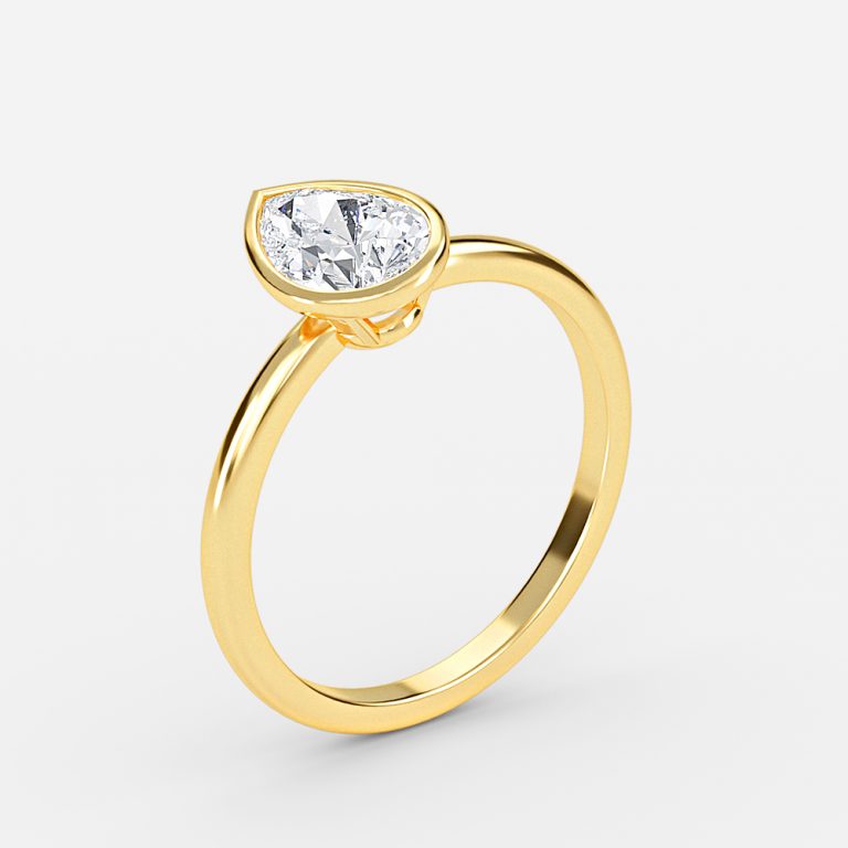 pear bezel diamond ring