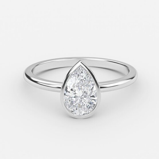 pear bezel ring