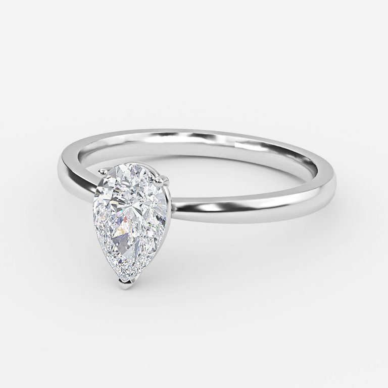 pear cut solitaire engagement ring