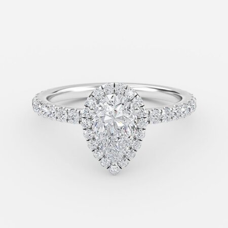 Lillian Pear Halo Engagement Ring