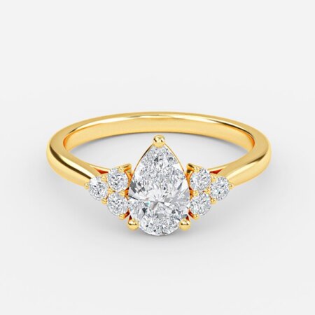 Anika Pear Cluster Engagement Ring