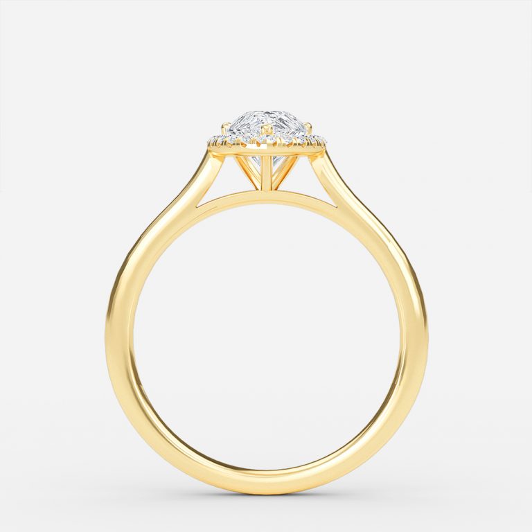 pear shaped engagement ring halo