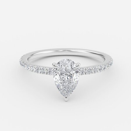 Winston Pear Dainty Engagement Ring