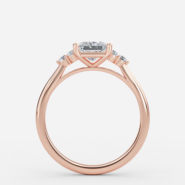 princess cluster diamond ring