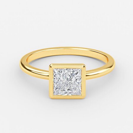 Aerin Princess Bezel Engagement Ring
