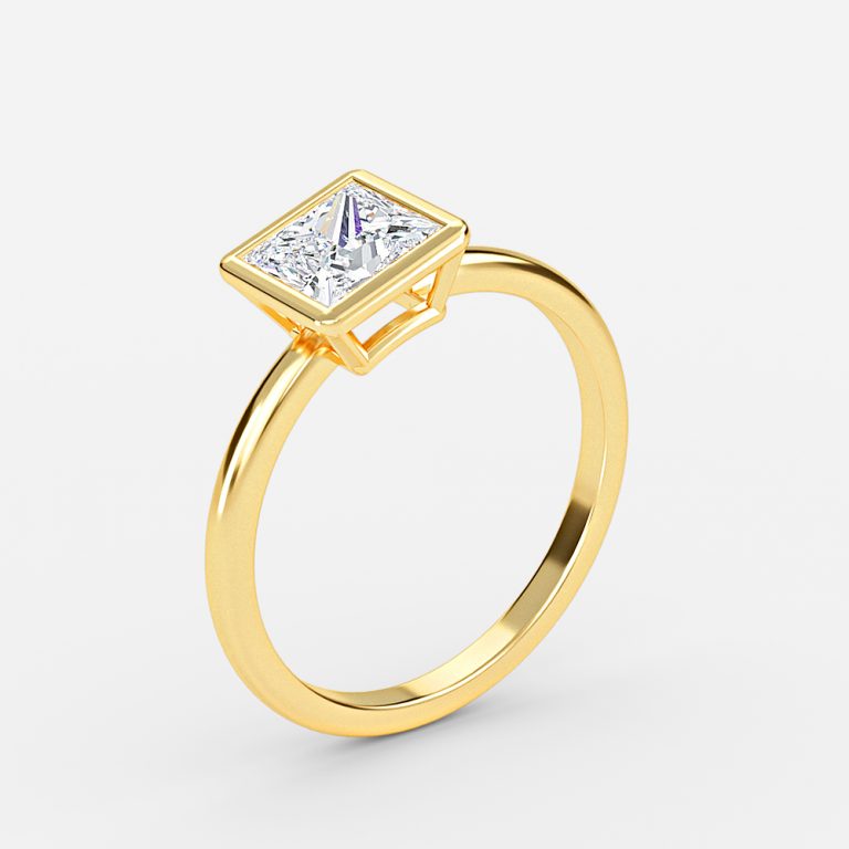 princess cut bezel