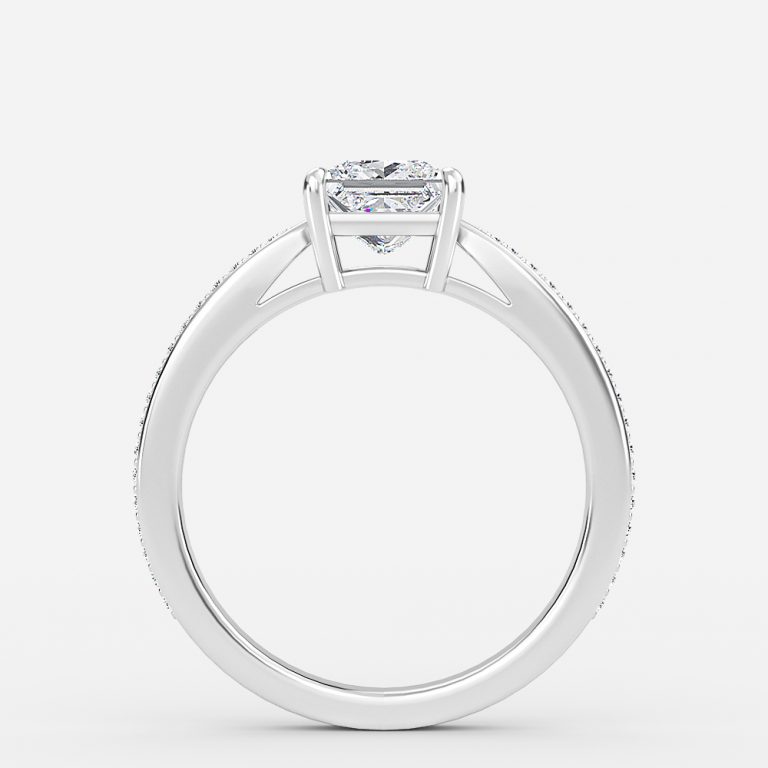 princess cut diamond ring platinum band 1ct