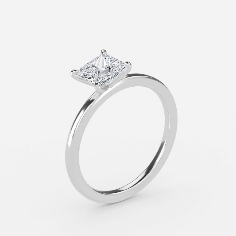 princess cut diamond solitaire ring