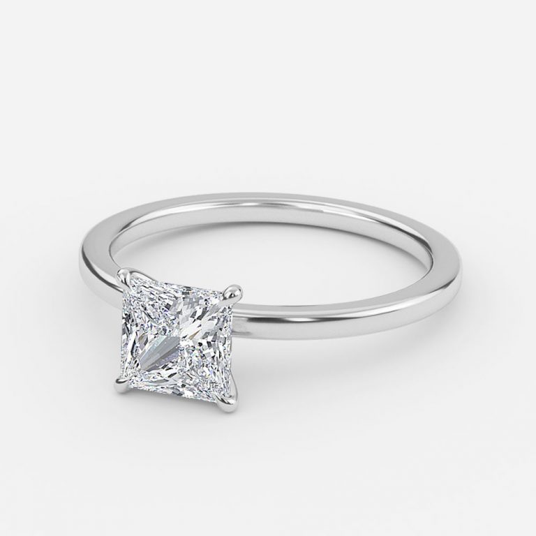 princess cut diamond solitaire rings