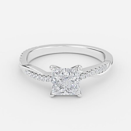 Nefereti Princess Diamond Band Engagement Ring