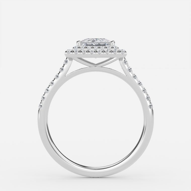 princess cut promise ring with halo