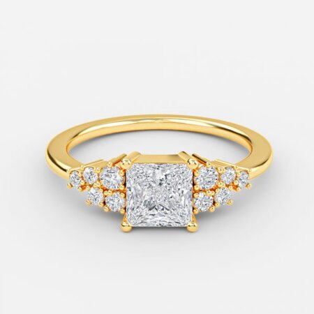 Jessica Princess Cluster Engagement Ring