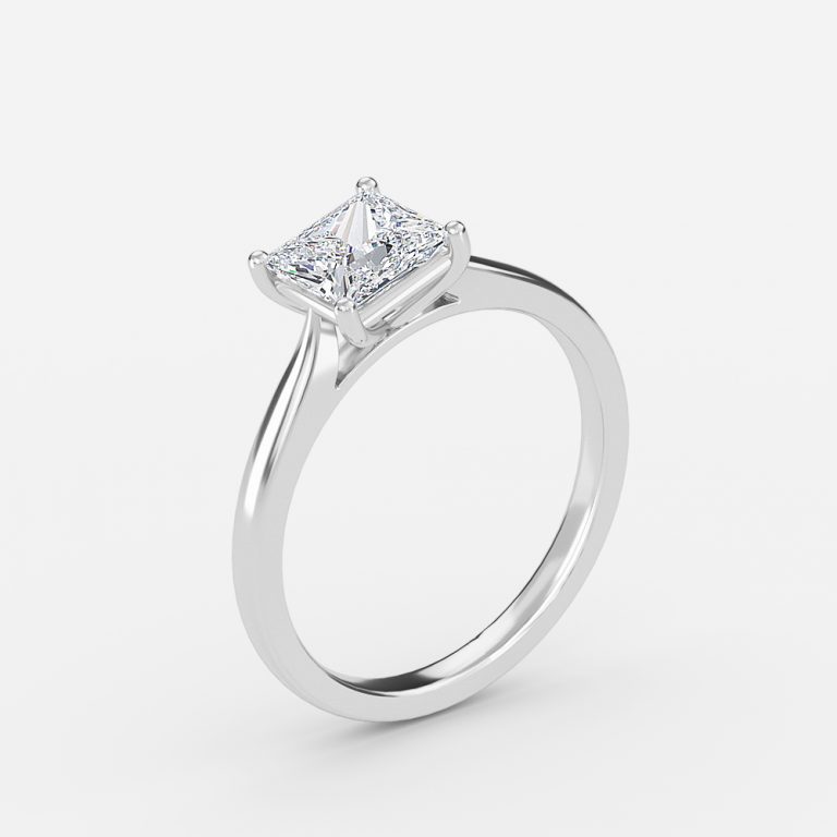princess solitaire engagement rings