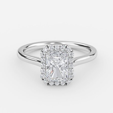 Levi Radiant Halo Engagement Ring