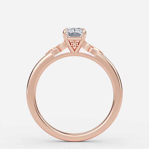 radiant cut vintage halo engagement rings