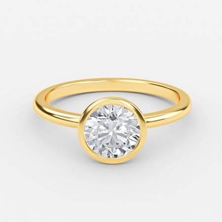 Aerin Round Bezel Engagement Ring