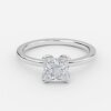 solitaire cut diamond ring