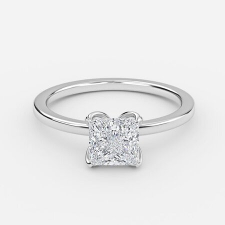 Crown Princess Diamond Band Engagement Ring