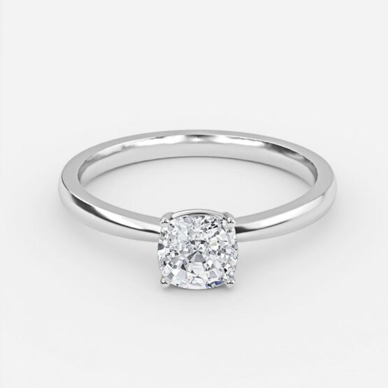 solitaire cut engagement rings