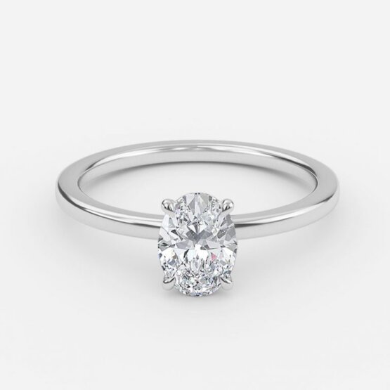 solitaire oval diamond engagement rings