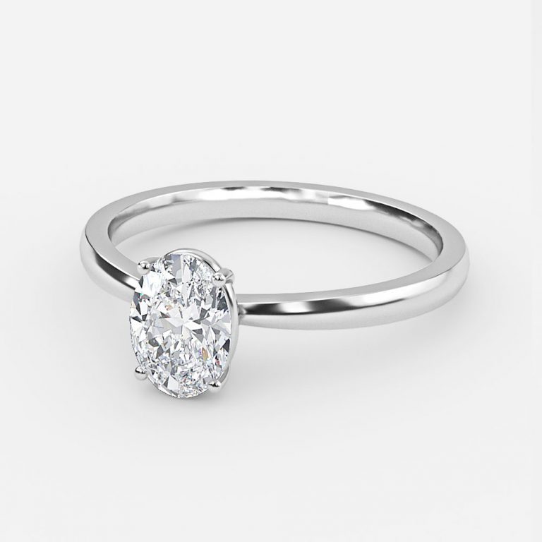 solitaire oval ring