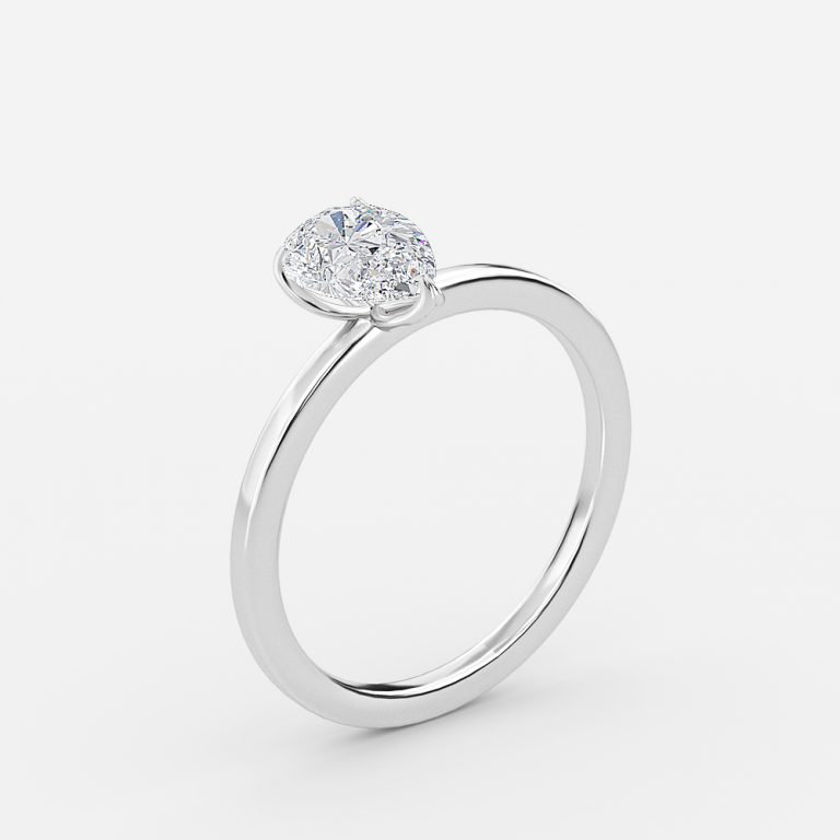 solitaire pear engagement ring