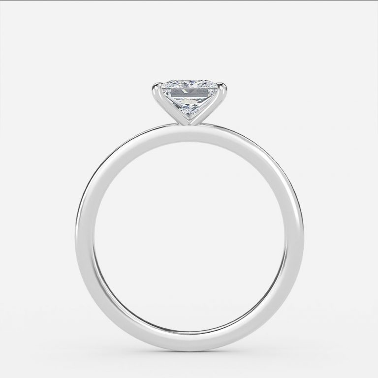 solitaire princess cut diamond ring