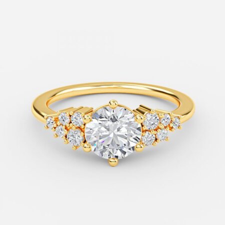 Jessica Round Cluster Engagement Ring