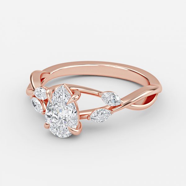 unique pear engagement ring settings