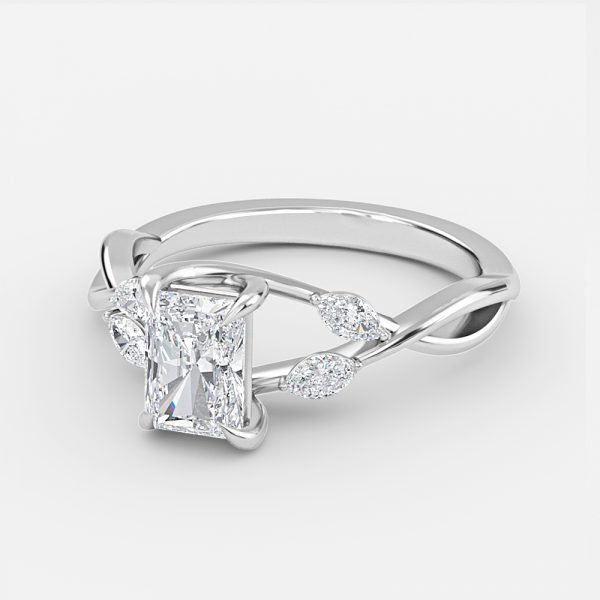 unique radiant diamond ring settings
