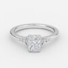 vintage style radiant cut engagement rings