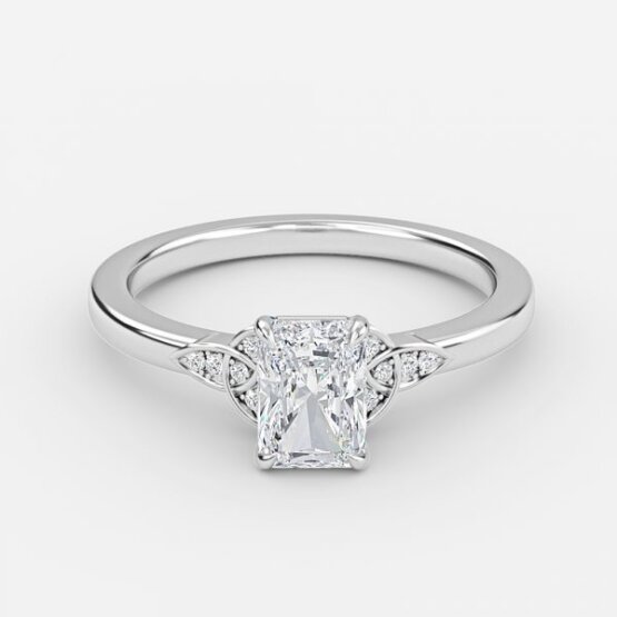 vintage style radiant cut engagement rings