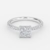 wedding band for princess cut engagement ring