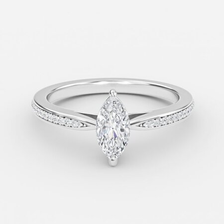 Fior Marquise Diamond Band Engagement Ring