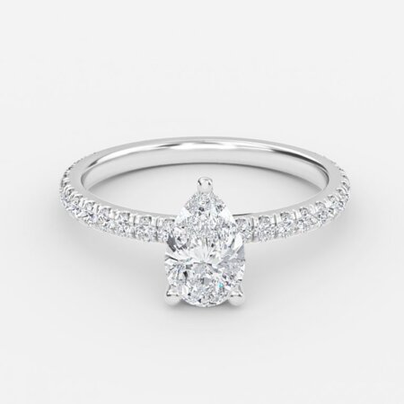 Josephine Pear Diamond Band Engagement Ring