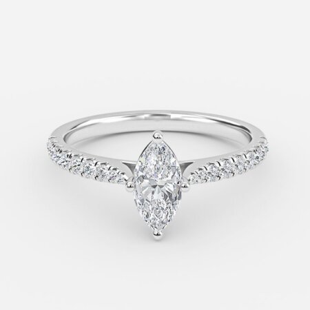 Aradia Marquise Diamond Band Engagement Ring