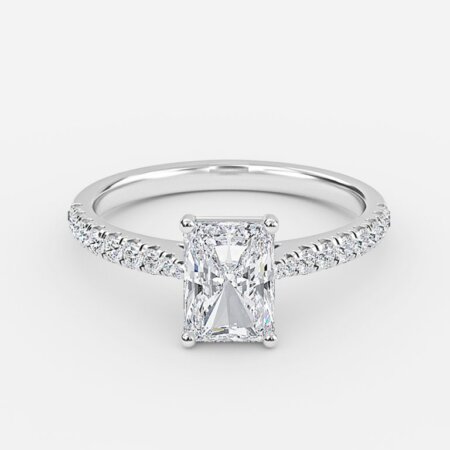 Aradia Radiant Diamond Band Engagement Ring